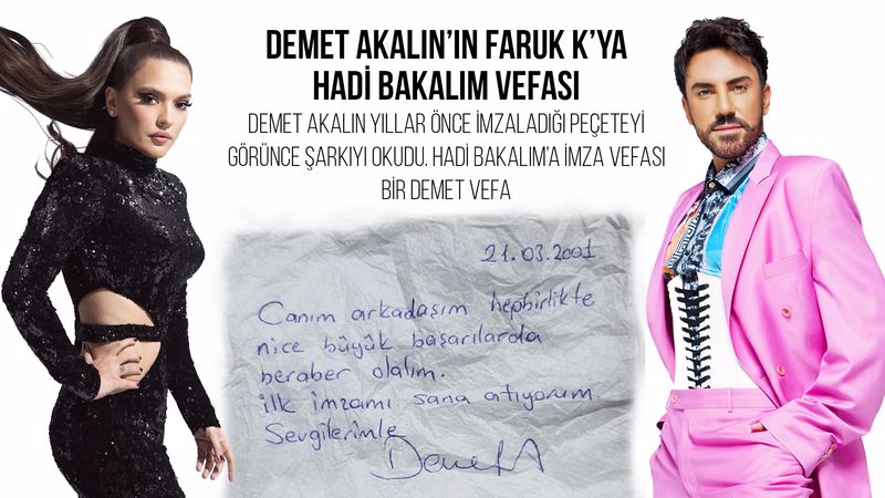 Demet Akalın’dan Faruk K.’ya “Hadi Bakalım” vefası