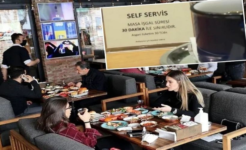 Kafelere yarım saatte bir sipariş zorunluluğu geliyor